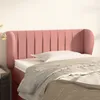 Image de Tête De Lit Avec Oreilles Rose 83x23x78/88 Cm Velours Vidaxl
