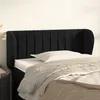 Image de Tête De Lit Avec Oreilles Noir 93x23x78/88 Cm Velours Vidaxl