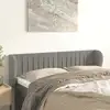 Image de Tête De Lit Avec Oreilles Gris Clair 147x23x78/88 Cm Velours Vidaxl