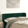 Image de Tête De Lit Avec Oreilles Vert Foncé 147x23x78/88 Cm Velours Vidaxl