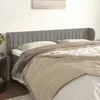Image de Tête De Lit Avec Oreilles Gris Clair 163x23x78/88 Cm Velours Vidaxl