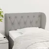 Image de Tête De Lit Avec Oreilles Gris Clair 83x23x78/88 Cm Tissu Vidaxl