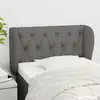 Image de Tête De Lit Avec Oreilles Gris Foncé 83x23x78/88 Cm Tissu Vidaxl