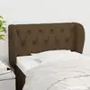 Image de Tête De Lit Avec Oreilles Marron Foncé 83x23x78/88 Cm Tissu Vidaxl