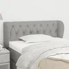 Image de Tête De Lit Avec Oreilles Gris Clair 93x23x78/88 Cm Tissu Vidaxl