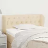 Image de Tête De Lit Avec Oreilles Crème 93x23x78/88 Cm Tissu Vidaxl