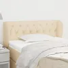 Image de vidaXL Tête de lit avec oreilles Crème 93x23x78-88 cm Tissu3117467