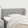 Image de Tête De Lit Avec Oreilles Gris Clair 103x23x78/88 Cm Tissu Vidaxl