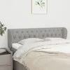 Image de Tête De Lit Avec Oreilles Gris Clair 147x23x78/88 Cm Tissu Vidaxl