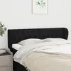 Image de Tête De Lit Avec Oreilles Noir 147x23x78/88 Cm Tissu Vidaxl