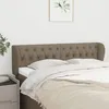 Image de Tête De Lit Avec Oreilles Taupe 147x23x78/88 Cm Tissu Vidaxl