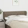 Image de Tête De Lit Avec Oreilles Taupe 163x23x78/88 Cm Tissu Vidaxl