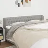Image de Tête De Lit Avec Oreilles Gris Clair 203x23x78/88 Cm Tissu Vidaxl
