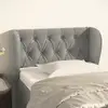Image de Tête De Lit Avec Oreilles Gris Clair 83x23x78/88 Cm Velours Vidaxl