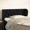 Image de vidaXL Tête de lit avec oreilles Noir 93x23x78/88 cm Velours 3117518