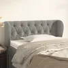 Image de Tête De Lit Avec Oreilles Gris Clair 103x23x78/88 Cm Velours Vidaxl