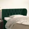 Image de Tête De Lit Avec Oreilles Vert Foncé 103x23x78/88 Cm Velours Vidaxl