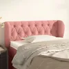 Image de 3117527 vidaXL Tête de lit avec oreilles Rose 103x23x78-88 cm Velours