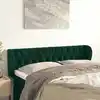 Image de Tête De Lit Avec Oreilles Vert Foncé 147x23x78/88 Cm Velours Vidaxl