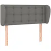 Image de Tête De Lit Avec Oreilles Gris Foncé 83x23x78/88 Cm Tissu Vidaxl