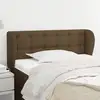 Image de Tête De Lit Avec Oreilles Marron Foncé 83x23x78/88 Cm Tissu Vidaxl