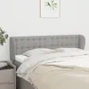 Image de Tête De Lit Avec Oreilles Gris Clair 147x23x78/88 Cm Tissu Vidaxl