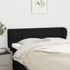 Image de Tête De Lit Avec Oreilles Noir 147x23x78/88 Cm Tissu Vidaxl