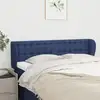 Image de Tête De Lit Avec Oreilles Bleu 147x23x78/88 Cm Tissu Vidaxl
