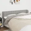 Image de Tête De Lit Avec Oreilles Gris Clair 163x23x78/88 Cm Tissu Vidaxl