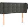 Image de Tête De Lit Avec Oreilles Gris Foncé 83x23x78/88 Cm Velours Vidaxl