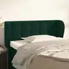 Image de Tête De Lit Avec Oreilles Vert Foncé 103x23x78/88 Cm Velours Vidaxl