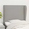 Image de Tête De Lit Avec Oreilles Gris Clair 83x23x118/128 Cm Tissu Vidaxl