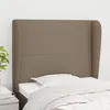Image de Tête De Lit Avec Oreilles Taupe 83x23x118/128 Cm Tissu Vidaxl