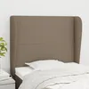Image de Tête De Lit Avec Oreilles Taupe 93x23x118/128 Cm Tissu Vidaxl