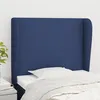 Image de Tête De Lit Avec Oreilles Bleu 93x23x118/128 Cm Tissu Vidaxl