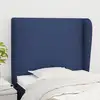 Image de Tête De Lit Avec Oreilles Bleu 103x23x118/128 Cm Tissu Vidaxl