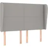 Image de Tête De Lit Avec Oreilles Gris Clair 147x23x118/128 Cm Tissu Vidaxl