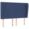 Image de Tête De Lit Avec Oreilles Bleu 147x23x118/128 Cm Tissu Vidaxl