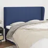 Image de Tête De Lit Avec Oreilles Bleu 183x23x118/128 Cm Tissu Vidaxl