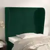 Image de Tête De Lit Avec Oreilles Vert Foncé 93x23x118/128 Cm Velours Vidaxl