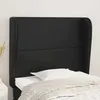 Image de Tête De Lit Avec Oreilles Noir 83x23x118/128 Cm Similicuir Vidaxl