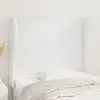 Image de Tête De Lit Avec Oreilles Blanc 83x23x118/128 Cm Similicuir Vidaxl