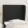 Image de Tête De Lit Avec Oreilles Noir 103x23x118/128 Cm Similicuir Vidaxl