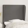 Image de Tête De Lit Avec Oreilles Gris 103x23x118/128 Cm Similicuir Vidaxl