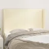 Image de Tête De Lit Avec Oreilles Crème 147x23x118/128 Cm Similicuir Vidaxl