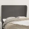 Image de Tête De Lit Avec Oreilles Gris 147x23x118/128 Cm Similicuir Vidaxl
