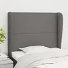 Image de Tête De Lit Avec Oreilles Gris Foncé 93x23x118/128 Cm Tissu Vidaxl