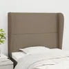 Image de Tête De Lit Avec Oreilles Taupe 93x23x118/128 Cm Tissu Vidaxl