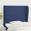 Image de Tête De Lit Avec Oreilles Bleu 103x23x118/128 Cm Tissu Vidaxl