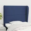 Image de vidaXL Tête de lit avec oreilles Bleu 103x23x118-128 cm Tissu3117812